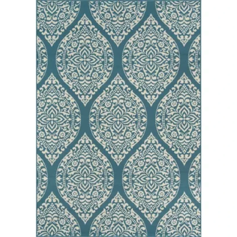 Momeni Baja 17 Damask Indoor Outdoor Rectangular Accent Rug