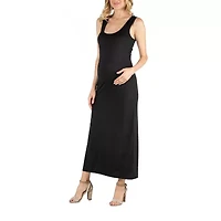 24/7 Comfort Apparel Racerback Scoop Neck Maxi Dress
