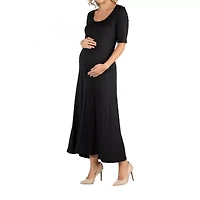 24/7 Comfort Apparel Casual Maxi Dress with Sleeves