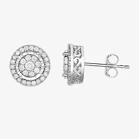 TruMiracle® 1/2 CT. T.W. Round White Natural Diamond 10K Gold Stud Earrings