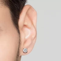 Shaquille O'Neal XLG Mens Black Cubic Zirconia Stainless Steel 2 Pair Earring Set