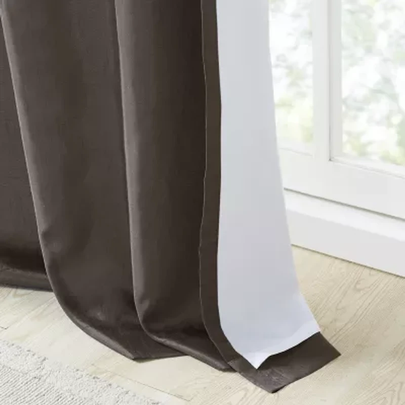 Madison Park Belle 50"W X 84"L Rod Pocket Back Tab Embroidered Light-Filtering Single Curtain Panel
