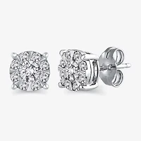 1/2 CT. T.W. Natural White Diamond 10K Gold 6.5mm Stud Earrings