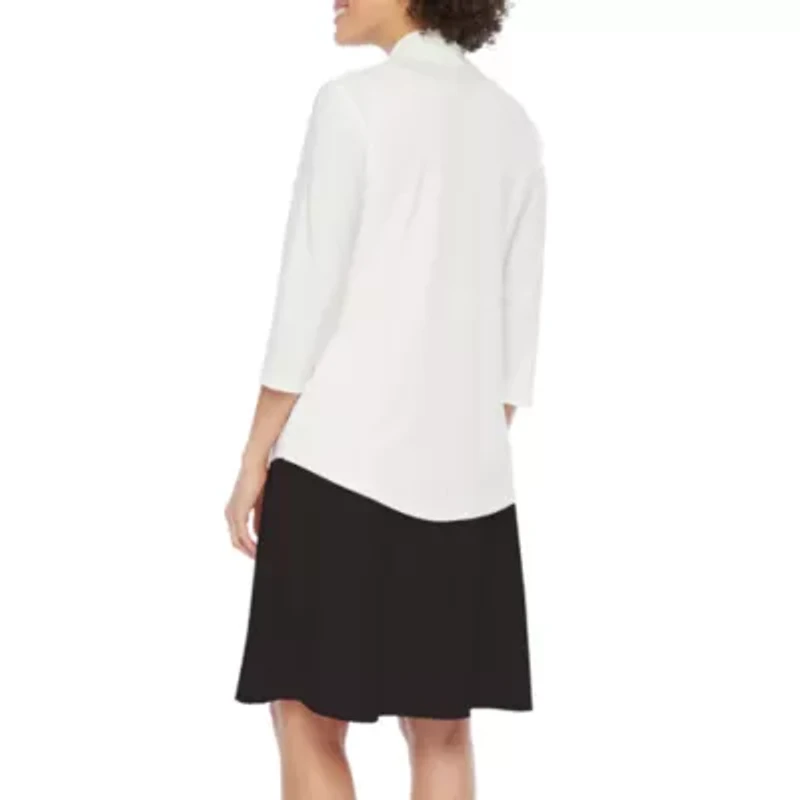 R&M Richards 3/4 Sleeve Knit Shrug