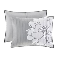 Madison Park Brianna 6-Pc Printed Cotton Quilt Set With Throw Pillows