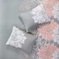 Madison Park Brianna 6-Pc Printed Cotton Quilt Set With Throw Pillows