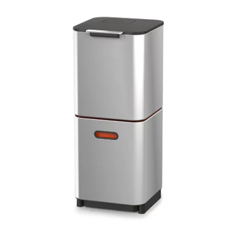 Joseph Joseph Totem Compact 40-Litre - Stainless Steel Waste And Recycling Bins Trash Can