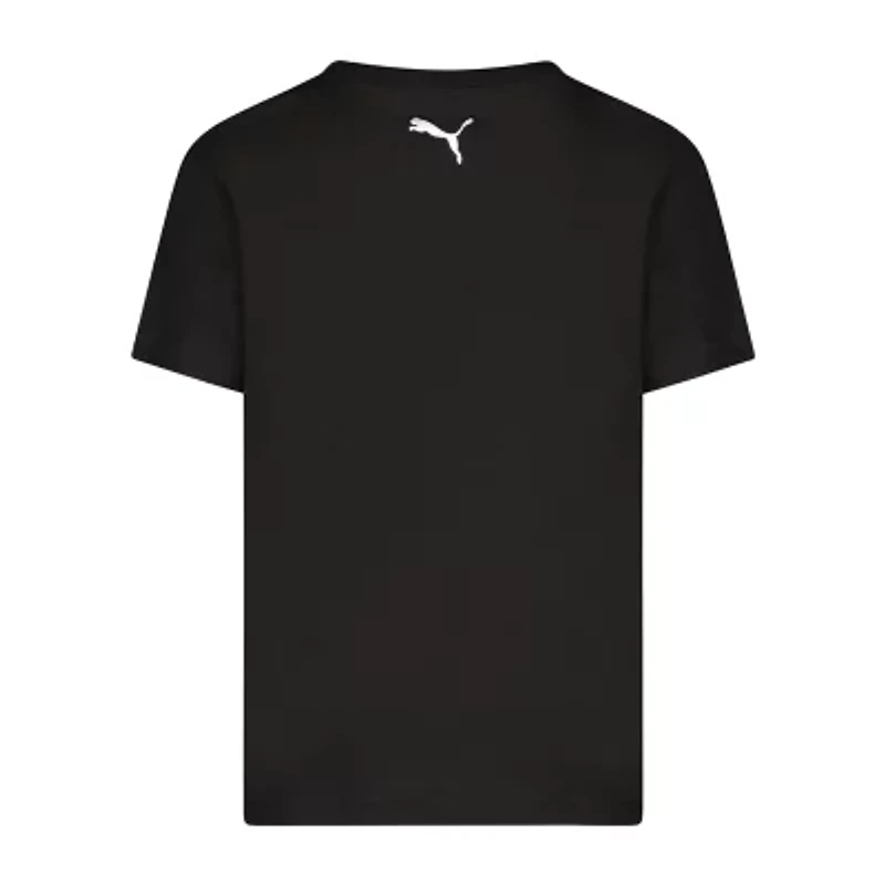 PUMA Big Kid Boys Crew Neck Short Sleeve Classic Fit Graphic T-Shirt