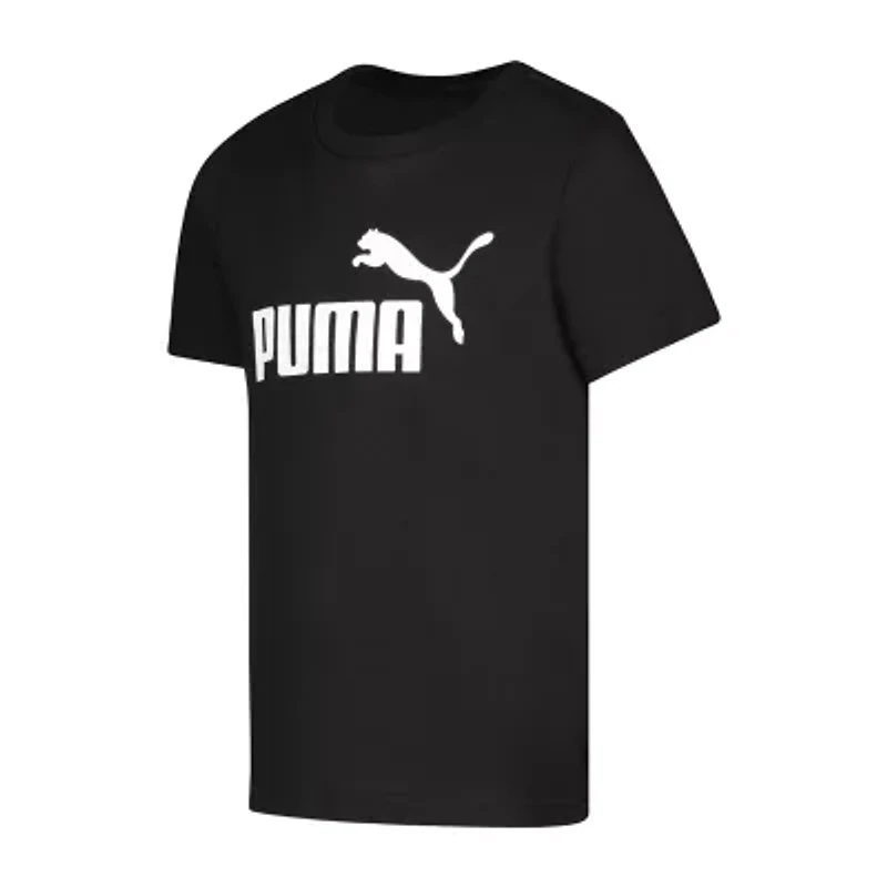 PUMA Big Kid Boys Crew Neck Short Sleeve Classic Fit Graphic T-Shirt