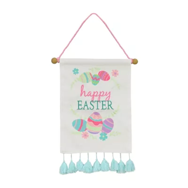 National Tree Co. Happy Easter With Eggs Banner Wall Sign