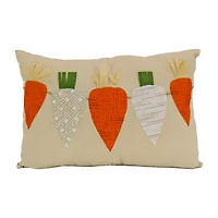 National Tree Co. String Of Carrots Easter Square Throw Pillow