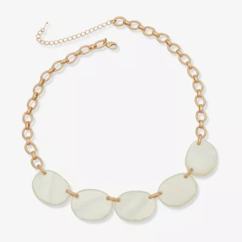 a.n.a Gold Tone Womens 18 Inch Collar Necklace