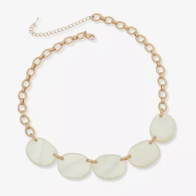 a.n.a Gold Tone Womens 18 Inch Collar Necklace