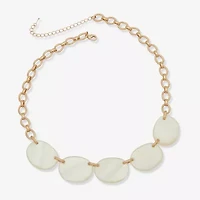a.n.a Gold Tone Womens 18 Inch Collar Necklace
