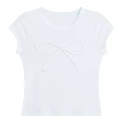 by&by girl Big Kid Girls Round Neck Short Sleeve T-Shirt