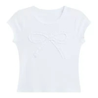 by&by girl Big Kid Girls Round Neck Short Sleeve T-Shirt