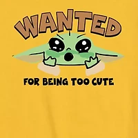 Disney Collection Toddler Boys Crew Neck Short Sleeve Regular Fit Baby Yoda Star Wars Graphic T-Shirt