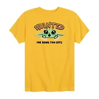 Disney Collection Toddler Boys Crew Neck Short Sleeve Regular Fit Baby Yoda Star Wars Graphic T-Shirt