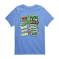 Disney Collection Little & Big Kid Boys Crew Neck Short Sleeve Regular Fit Baby Yoda Star Wars Graphic T-Shirt