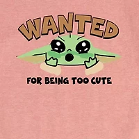 Disney Collection Toddler Girls Crew Neck Short Sleeve Regular Fit Baby Yoda Star Wars Graphic T-Shirt