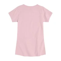 Disney Collection Little & Big Kid Girls Crew Neck Short Sleeve Regular Fit Baby Yoda Star Wars Graphic T-Shirt