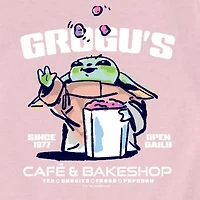 Disney Collection Little & Big Kid Girls Crew Neck Short Sleeve Regular Fit Baby Yoda Star Wars Graphic T-Shirt