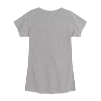 Disney Collection Little & Big Kid Girls Crew Neck Short Sleeve Regular Fit Star Wars Graphic T-Shirt