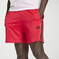 adidas Essential 3 Stripe Mens 7" Workout Shorts