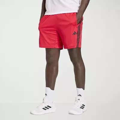 adidas Essential 3 Stripe Mens 7" Workout Shorts