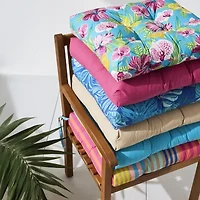 Outdoor Oasis Orchid Print Patio Seat Cushion