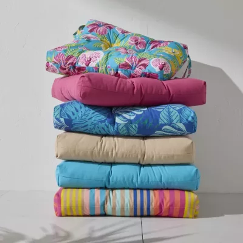 Outdoor Oasis Horizon Turquoise Patio Seat Cushion