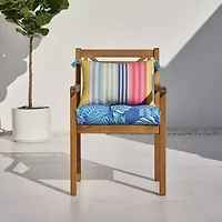 Outdoor Oasis 14"X 20" Stripe Print Lumbar Pillow