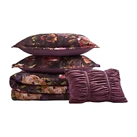 Madison Park Rosalina Velvet 4-pc. Midweight Easy Care Comforter Set