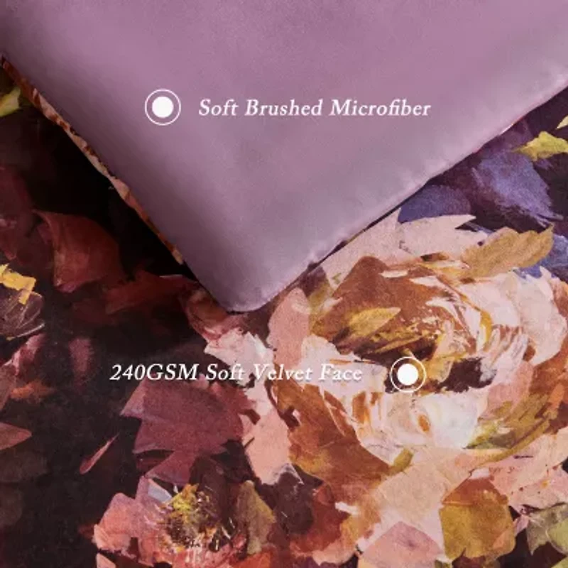 Madison Park Rosalina Velvet 4-pc. Midweight Easy Care Comforter Set