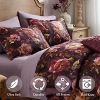 Madison Park Rosalina Velvet 4-pc. Midweight Easy Care Comforter Set