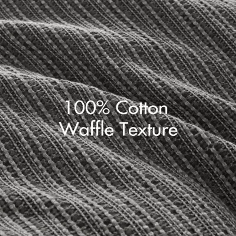 Woolrich Lyon Waffle Washed 3-pc. Easy Care Duvet Cover Set