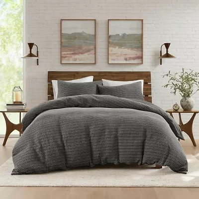 Woolrich Lyon Waffle Washed 3-pc. Easy Care Duvet Cover Set