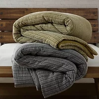 Woolrich Lyon Waffle Washed 3-pc. Easy Care Duvet Cover Set