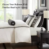 Madison Park Signature Jarvis Embroidery 8-pc Oversized Comforter Set