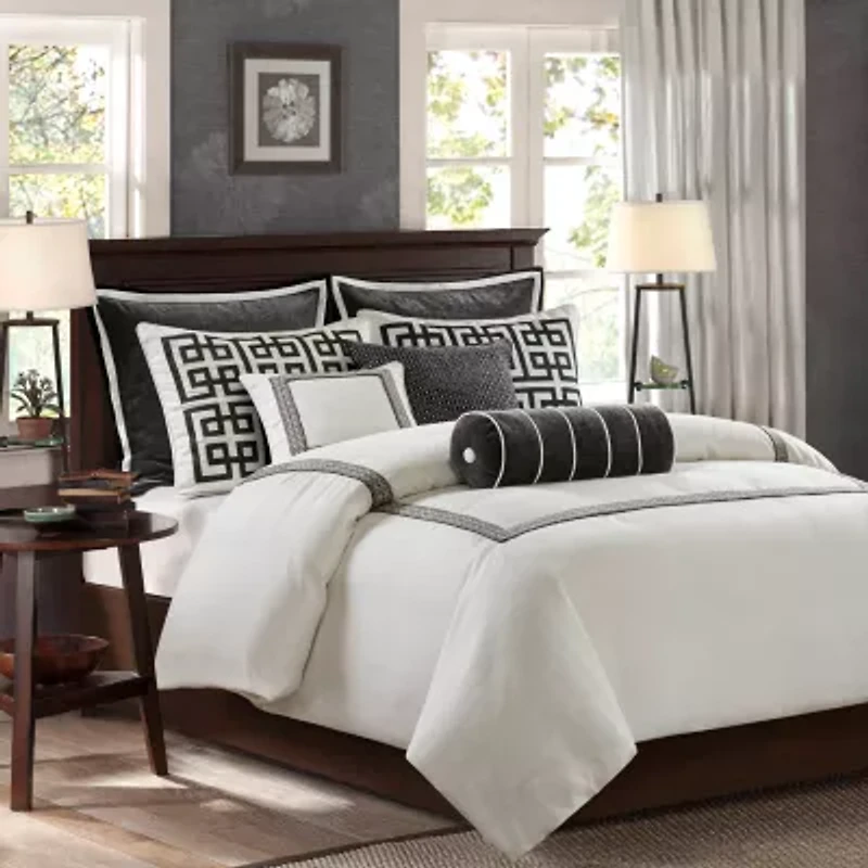 Madison Park Signature Jarvis Embroidery 8-pc Oversized Comforter Set