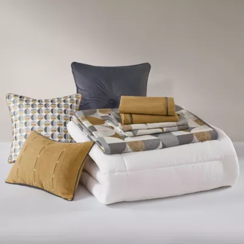 Madison Park Signature Cirque Jacquard Oversized Midweight Down Alternative Comforter Set