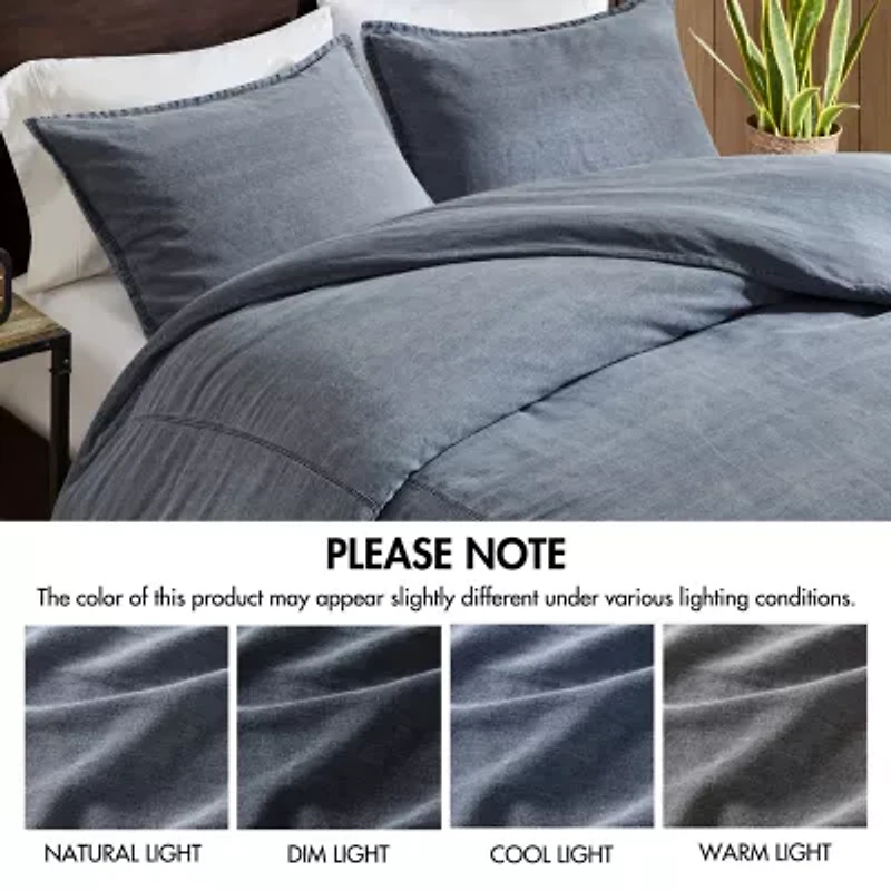 Woolrich Mckenzie Twill Washed 3-pc. Easy Care Duvet Cover Set