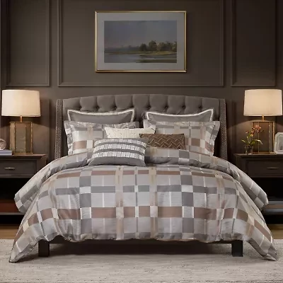 Madison Park Signature Prescott Jacquard Oversized Midweight Down Alternative Comforter Set