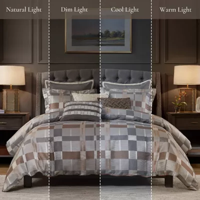 Madison Park Signature Prescott Jacquard Oversized Midweight Down Alternative Comforter Set