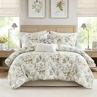 Harbor House Herbal Cotton Sateen Print Oversized 6-pc. Midweight Down Alternative Comforter Set