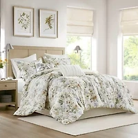 Harbor House Herbal Cotton Sateen Print Oversized 6-pc. Midweight Down Alternative Comforter Set