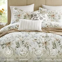Harbor House Herbal Cotton Sateen Print Oversized 6-pc. Midweight Down Alternative Comforter Set