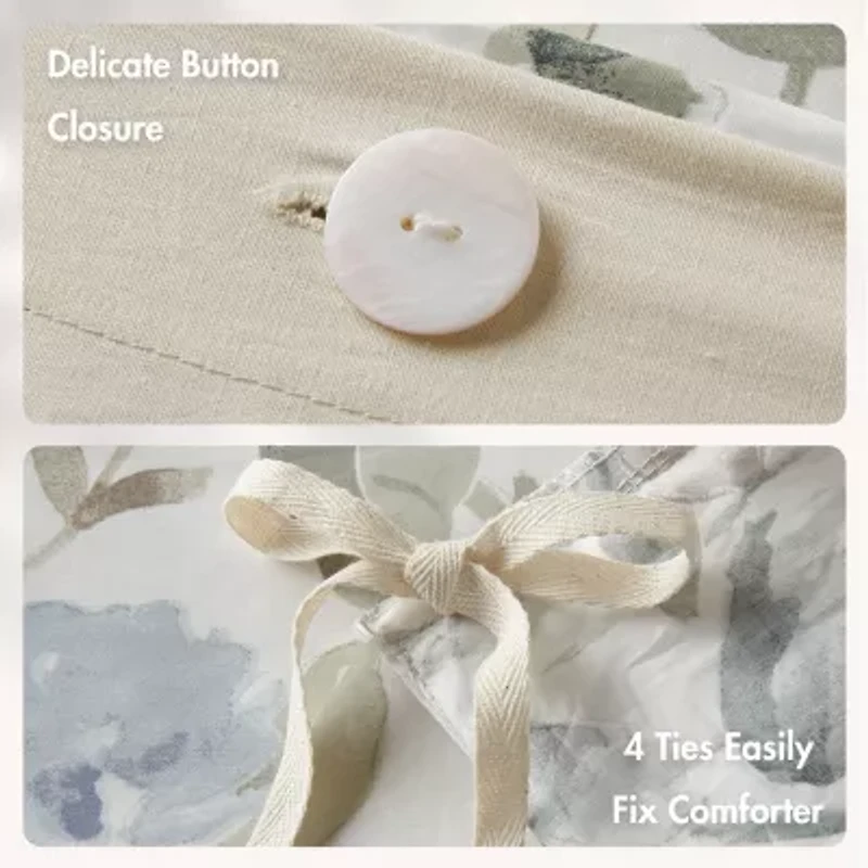 Harbor House Herbal 5-pc. Cotton Sateen Print Easy Care Duvet Cover Set