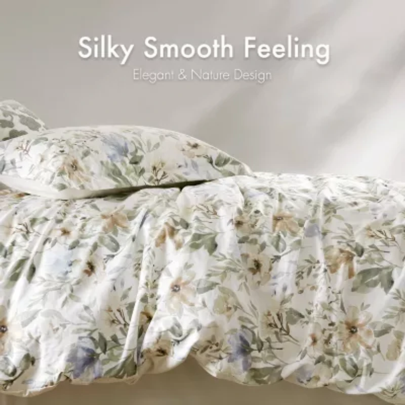 Harbor House Herbal 5-pc. Cotton Sateen Print Easy Care Duvet Cover Set