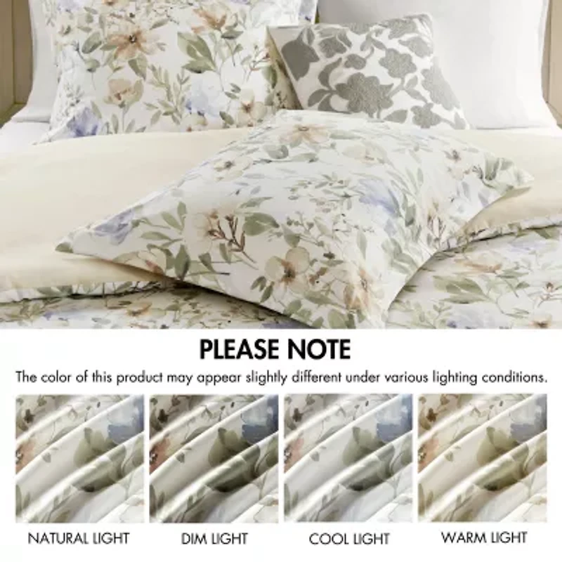 Harbor House Herbal 5-pc. Cotton Sateen Print Easy Care Duvet Cover Set